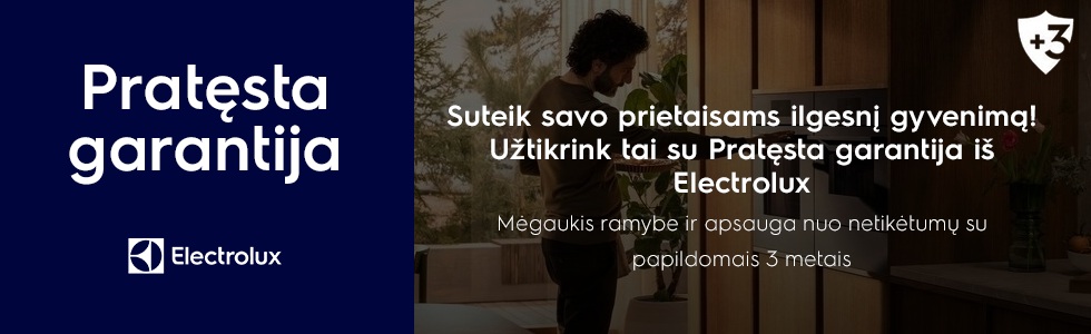 ELECTROLUX PRATĘSTA GARANTIJA + 3