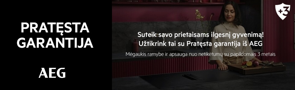 AEG PRATĘSTA GARANTIJA + 3
